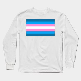 Custom-Colored Transgender Pride Flag Long Sleeve T-Shirt